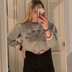 reflective cropped sweater